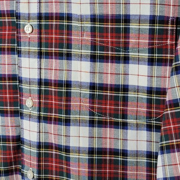 J.Crew The Broken In Oxford Cotton Outdoor Plaid Long Sleeve Button Up Shirt XL - Picture 8 of 10